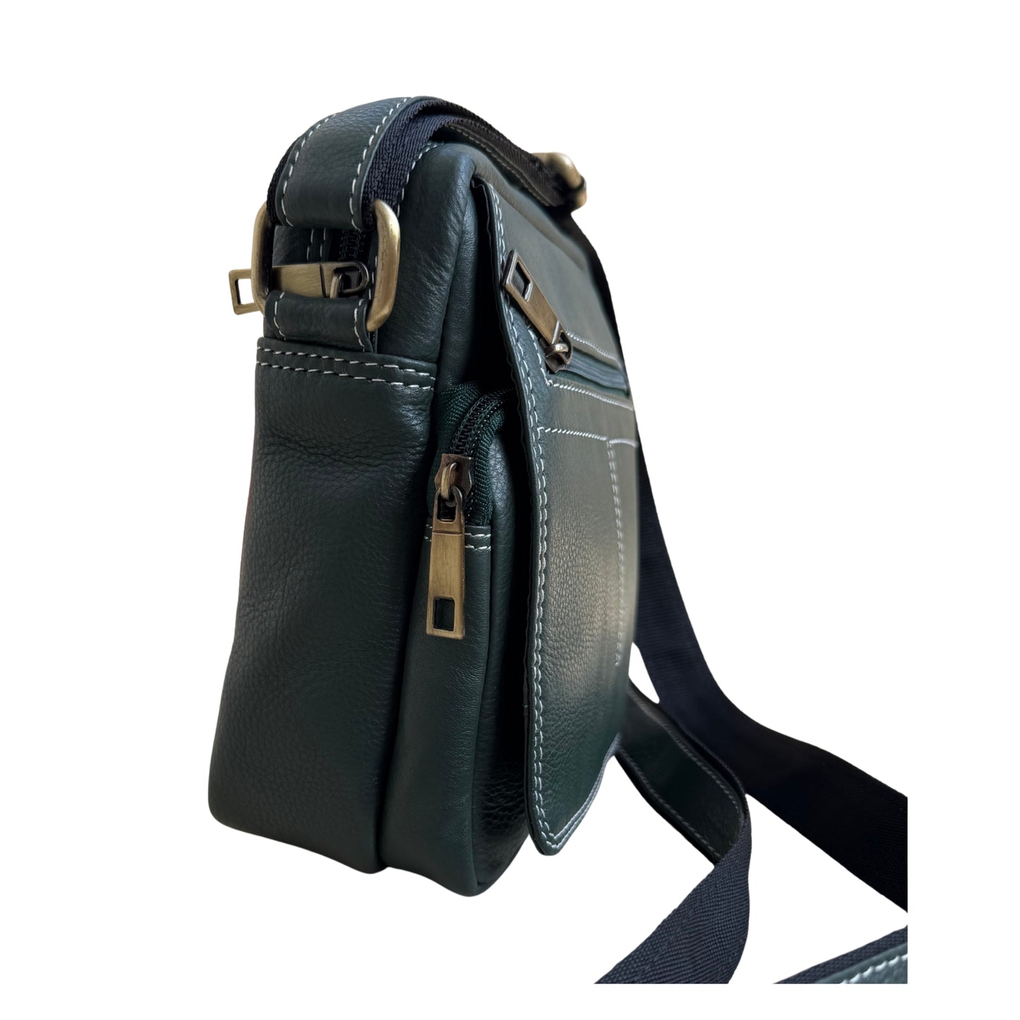 Green Leather Sling Bag – Small Size