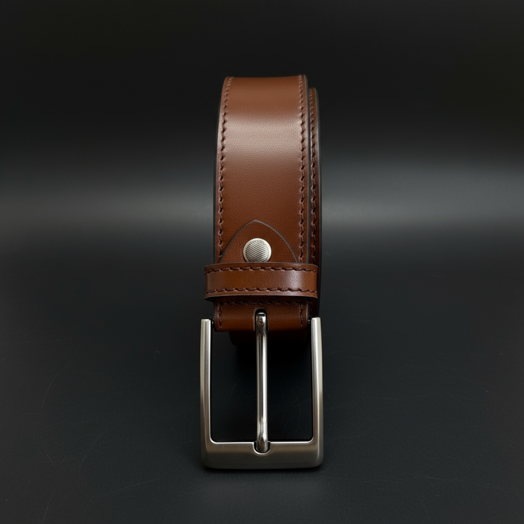 Fancy Crystal Stitch Leather Belt – 40MM (Black & Brown)