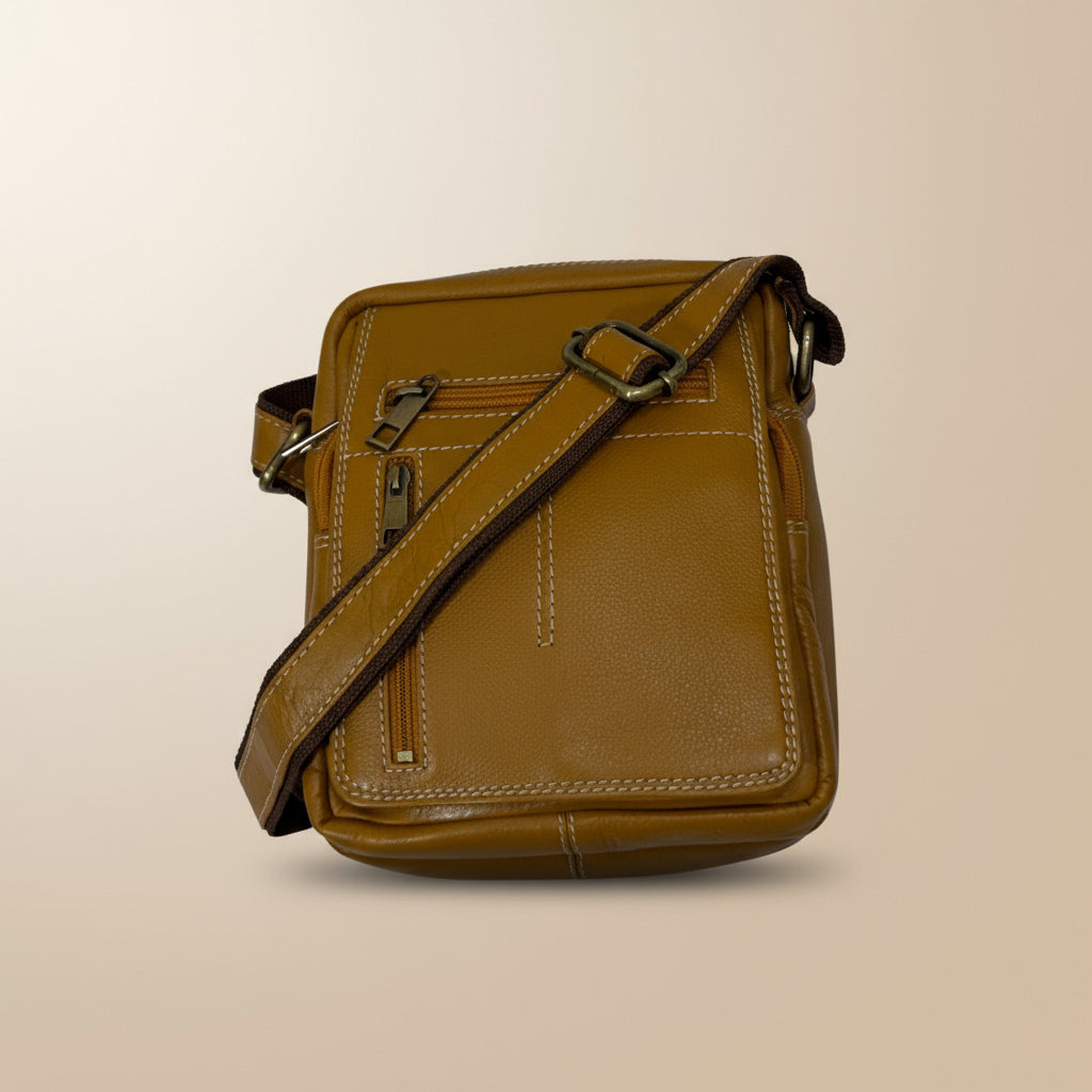 Mango Yellow Leather Sling Bag – Small Size