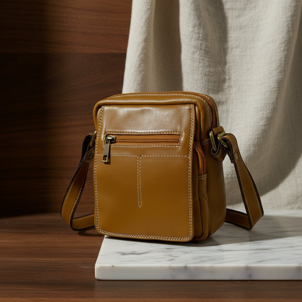 Mango Yellow Leather Sling Bag – Small Size