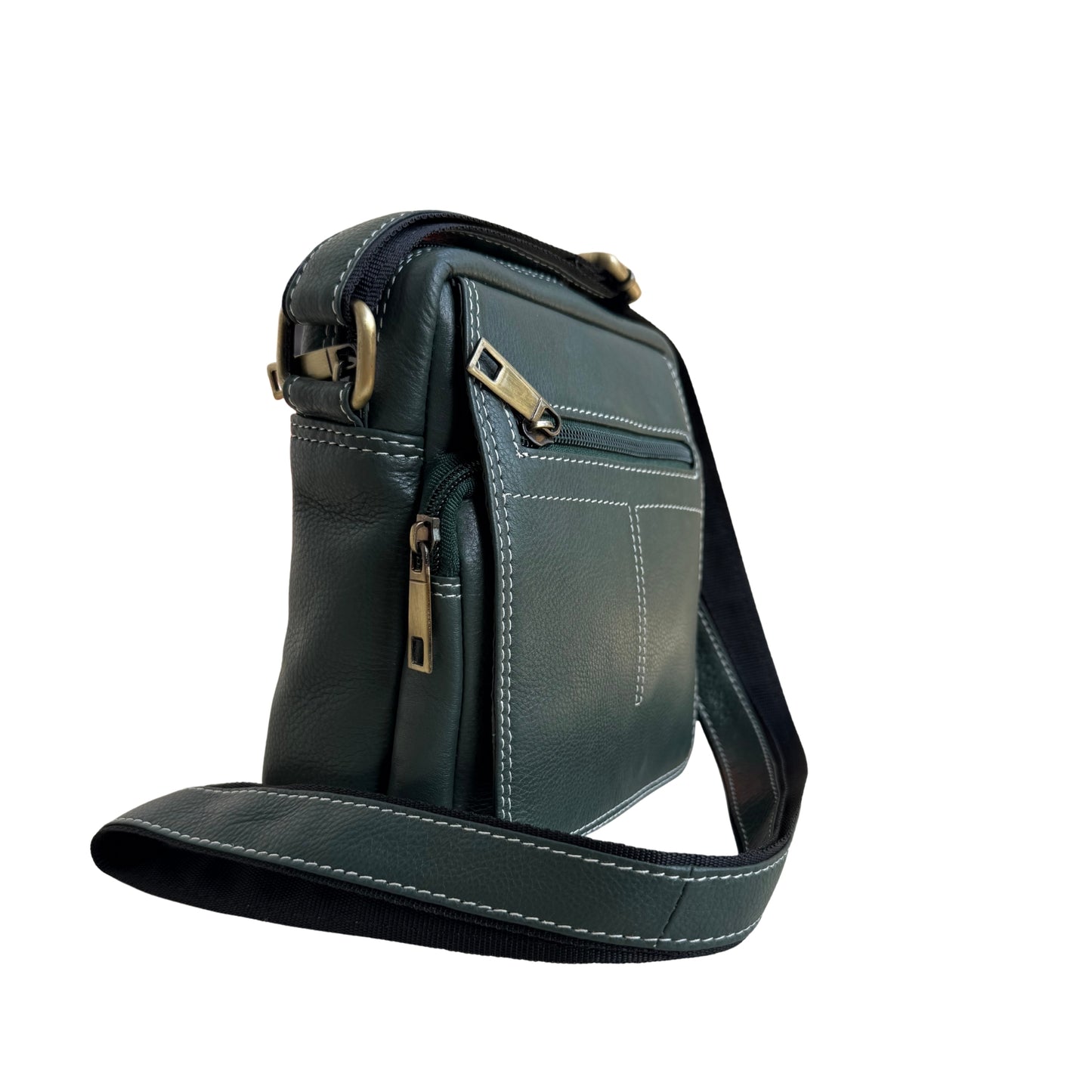 Green Leather Sling Bag – Small Size