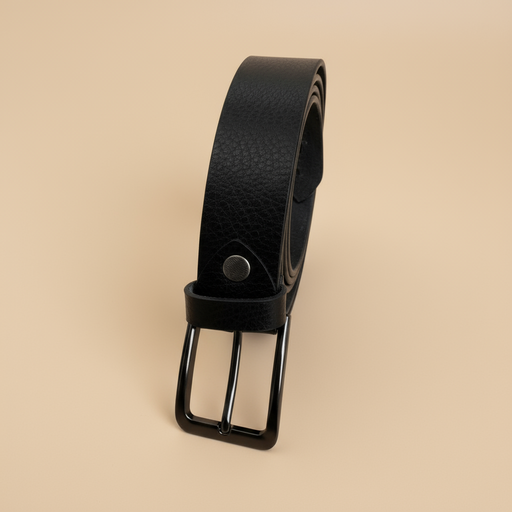 Wrinkle-Free Reversible Leather Belt (Black & Brown)
