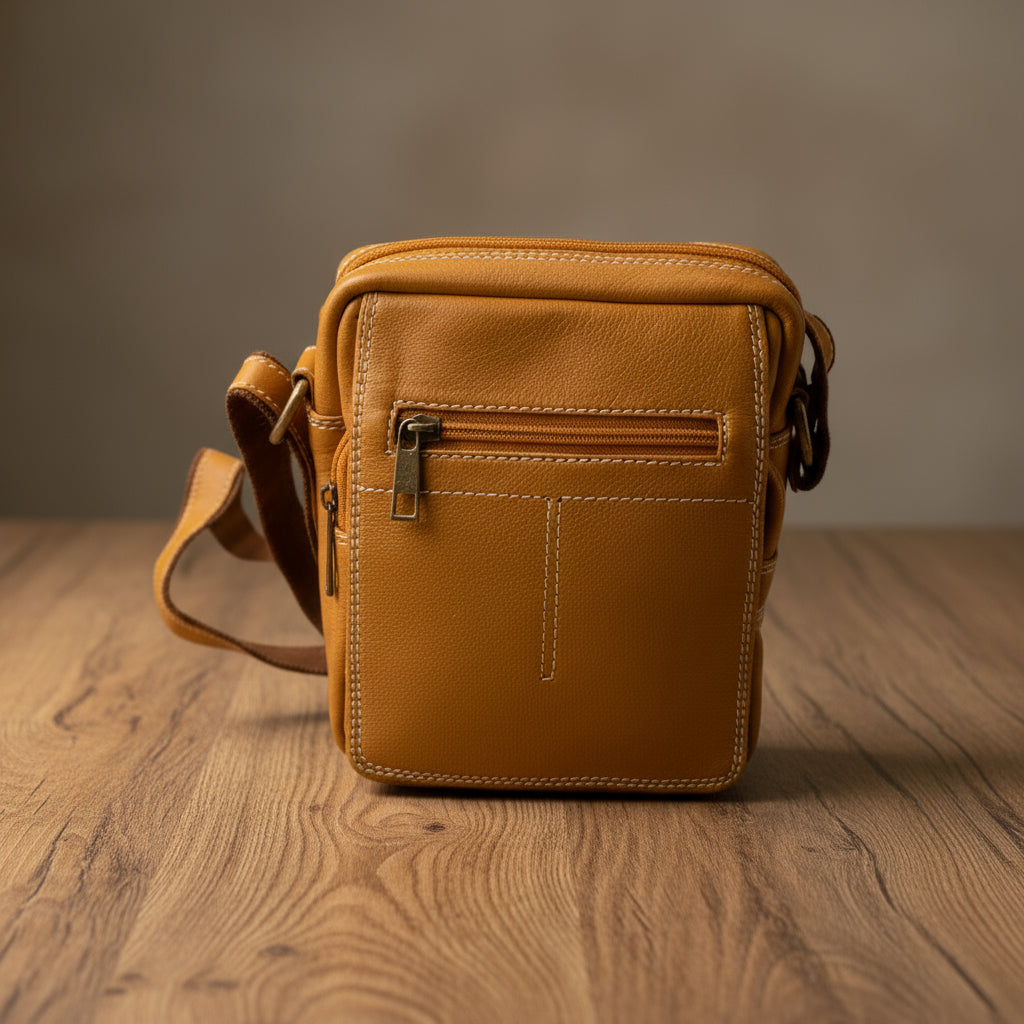 Mango Yellow Leather Sling Bag – Small Size